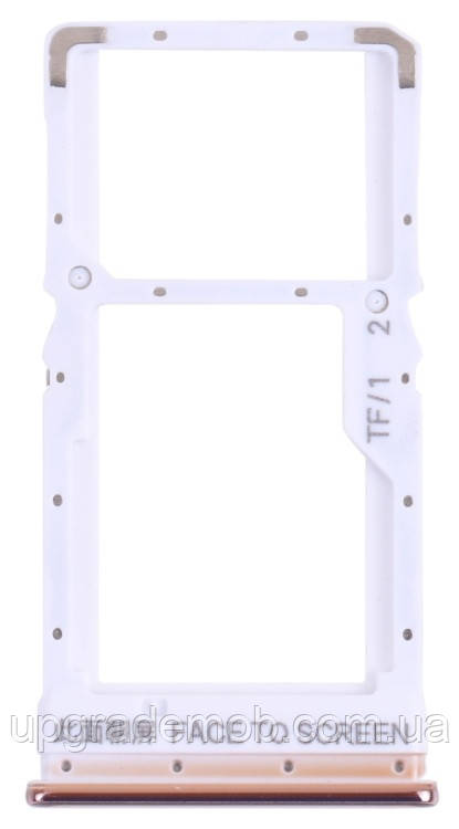 Тримач Sim-карти та карти пам'яті Xiaomi Poco X3 Pro золотистий Metal Bronze на дві Sim-карти
