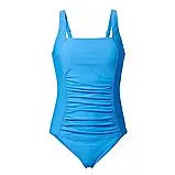Суцільний жіночий купальник блакитного кольору з утяжкою, фото 3