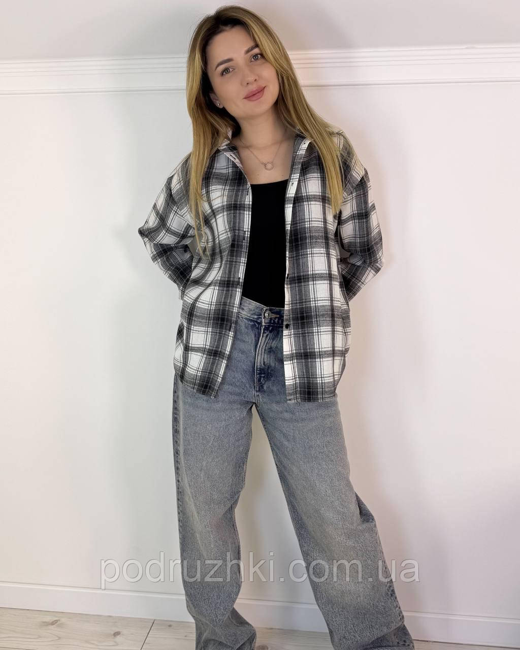 Стильна Сорочка Oversize Тканина: Турецька Фланель Розміри: 42-44,46-48,50-52, фото 1