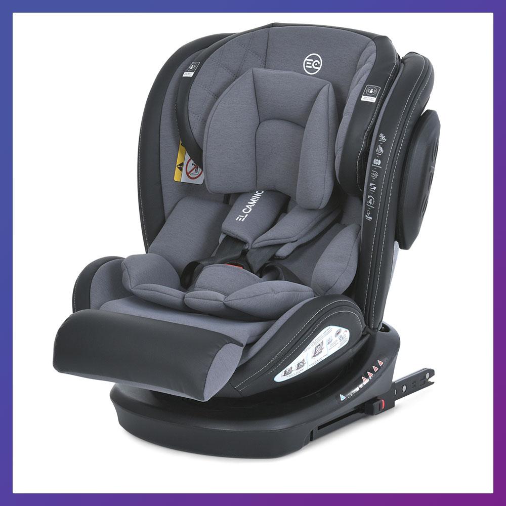 Дитяче автокрісло із системою Isofix від народження до 12 років El Camino Evolution 2 360o Сірий