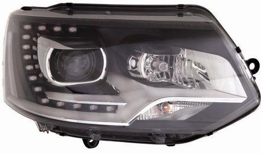 Фара передня Volkswagen Transporter T5 2010-2015 права, електричне регулювання, з коректором, без ламп (D3S/H7/PY24W/LED) Depo