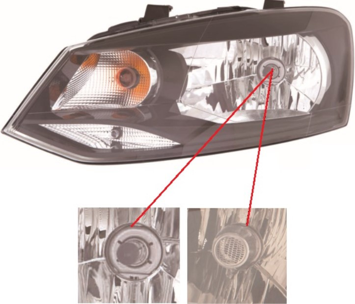 Фара передняя VW Polo 5 HB 2009-2015 /5 SD 2009-2020 права, електро з коректором, H4/PY21W/W, Depo 441-11G9RMLDEM2