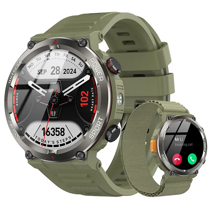 Смарт-годинник Blackview W50 Pro Green 1.45дюймів 960mAh LED Flashlight Глобальна версія!