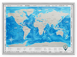 Скретч карта Discovery Map World (укр язык) в раме 