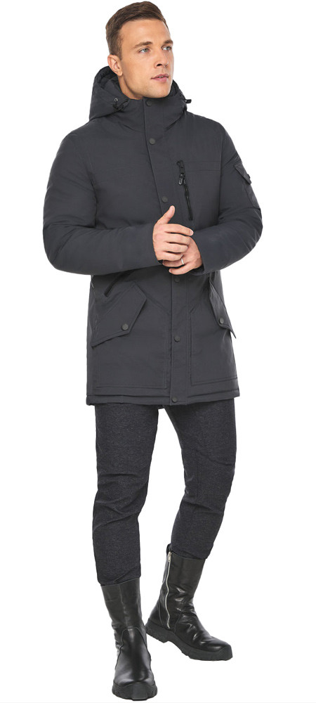 Куртка кольору графіту зимова для чоловіків модель 20140 52 (XL)
