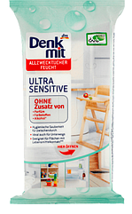 Вологі серветки для прибирання поверхонь Denkmit Feuchte Allzwecktücher Ultra Sensitiv, 50 St