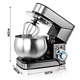 Потужний Кухонний комбайн Rainberg 3800Вт Планетарний міксер Тістоміс чаша 5л Кухонна машина, фото 2