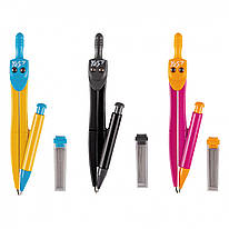 Циркуль у прозорому чохлі з механічним олівцем та запасними грифелями Yes, 220092