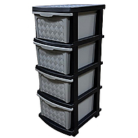 Комод R-plastic Компакт Чорно-сірий