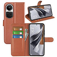 Чохол-книжка Litchie Wallet для Oppo Reno 10 5G / 10 Pro 5G Brown