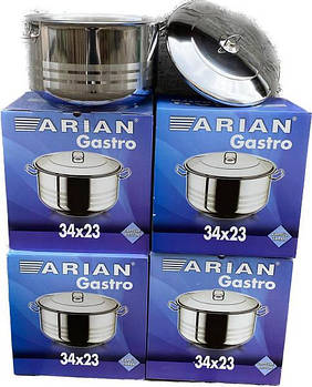 Каструля-котел із кришкою з нержавіючої сталі, 28 літрів,  котел для кухні