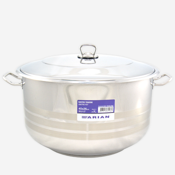 Каструля-котел із кришкою з нержавіючої сталі 42 літра, котел для кухні