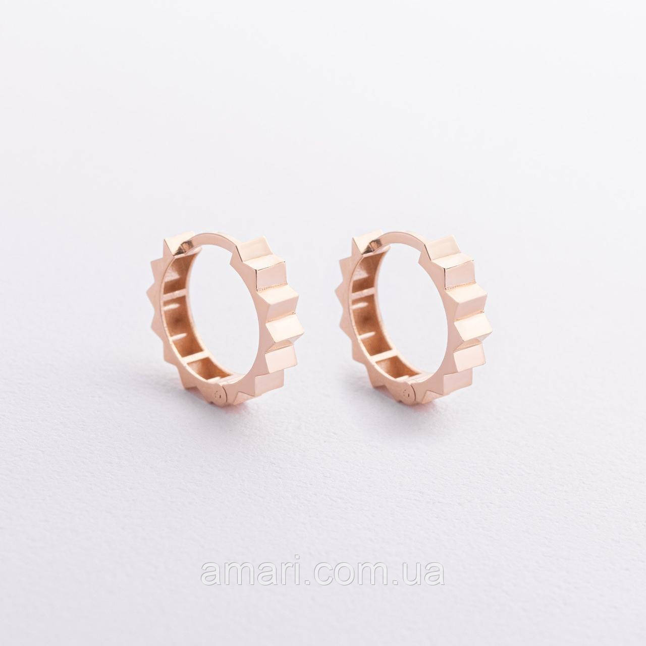 Сережки — кільця в червоному золоті с09386, фото 1