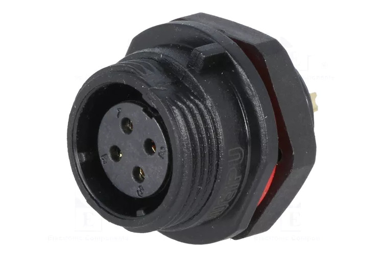 Конектор WEIPU SP1312/S4 4pin мама IP68 для надійного з'єднання в умовах вологи та пилу (HM)