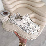 Кросівки з натуральної шкіри в поєднанні з текстилем, фото 2