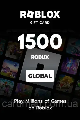 Roblox Gift Card: 1500 Robux