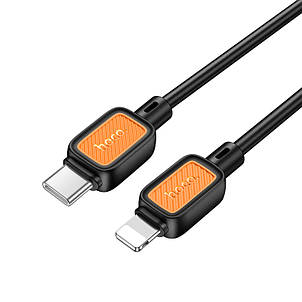 Кабель Hoco X108 Benefit PD silicone charging data cable iP Black, фото 1