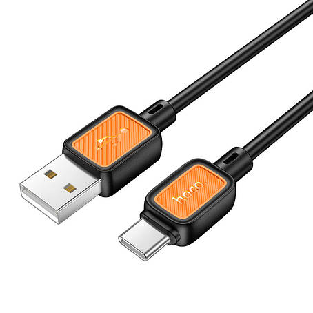 Кабель Hoco X108 Benefit silicone charging data cable Type-C Black, фото 1