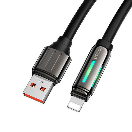 Кабель Hoco U136 Prize charging data cable iP Black, фото 1