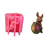 Молд зайчик з яйцем 3д, фото 2