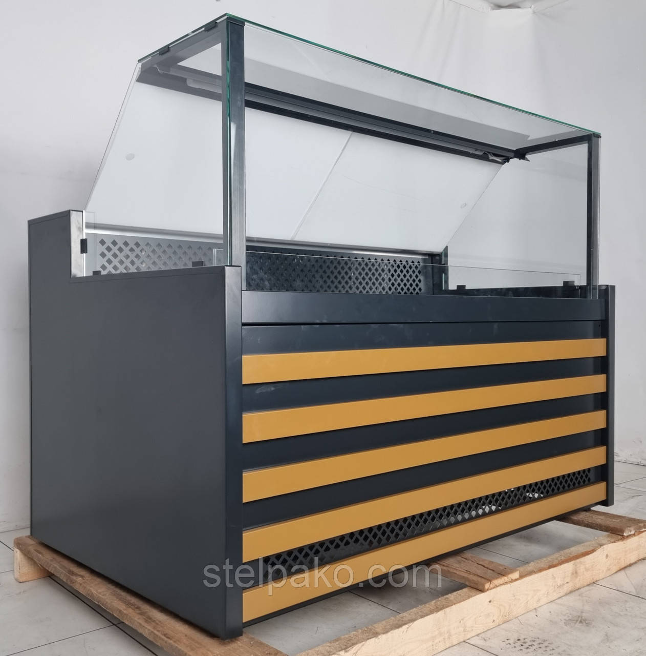 Холодильна гастрономічна вітрина FRIGO-М "ФУДМАРКЕТ", 1.6 м. (0° +8°), викладка 60 см., фото 1