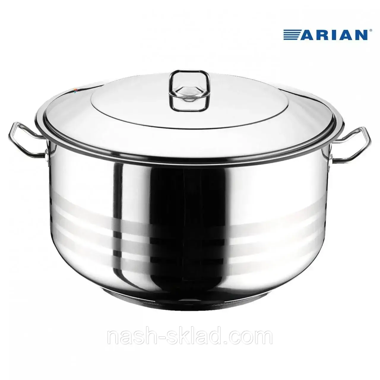 Каструля-котел із кришкою з нержавіючої сталі, котел для кухні