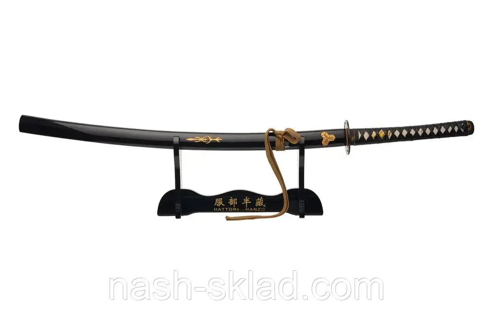 Катана сувенірна, катана з кінофільму Kill Bill Ханзо, преміум VIP подарункова + підставка