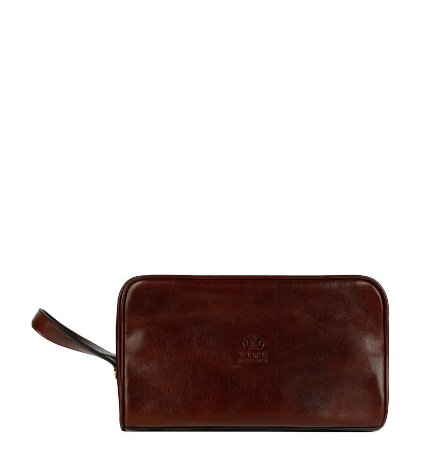 Жіноча шкіряна косметичка Dopp Kit — All the Kings Men — Коричневий колір — Time Resistance 5196901W