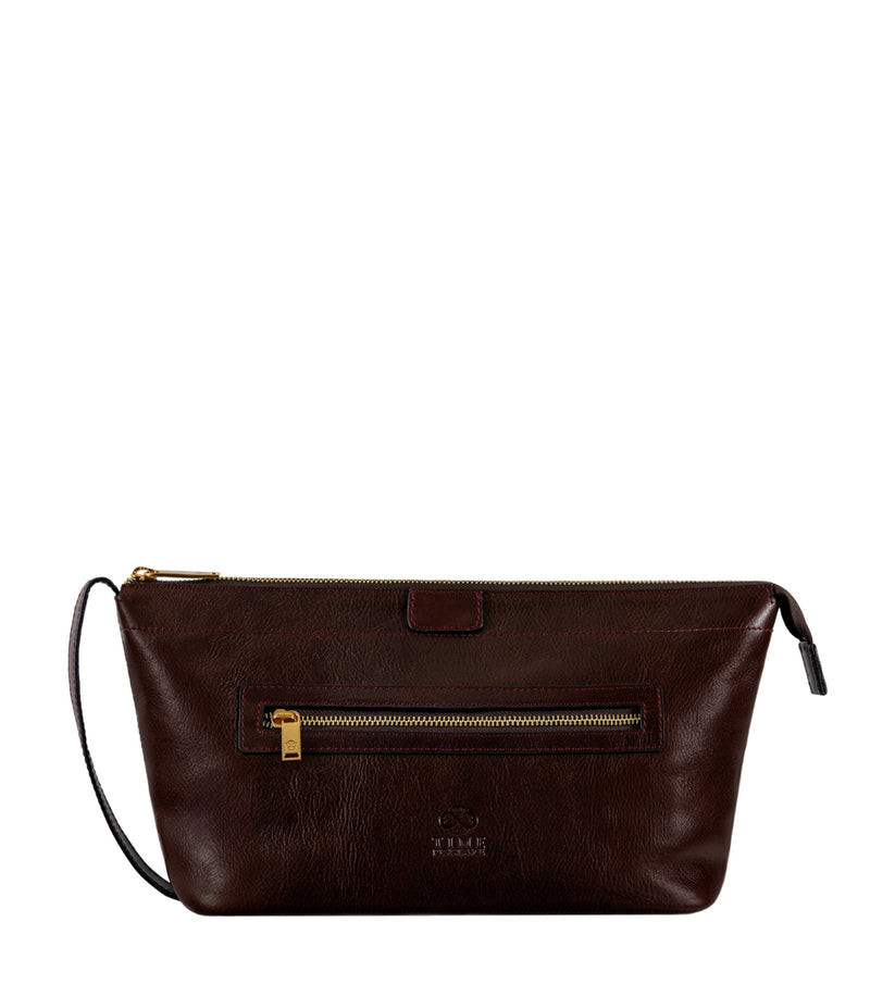 Жіноча шкіряна косметичка Dopp Kit — Ragtime — Коричневий колір — Time Resistance 5239101W