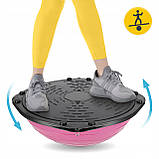 Балансувальна платформа 4FIZJO Bosu Ball 60 см Pink (P-5905973402453), фото 8