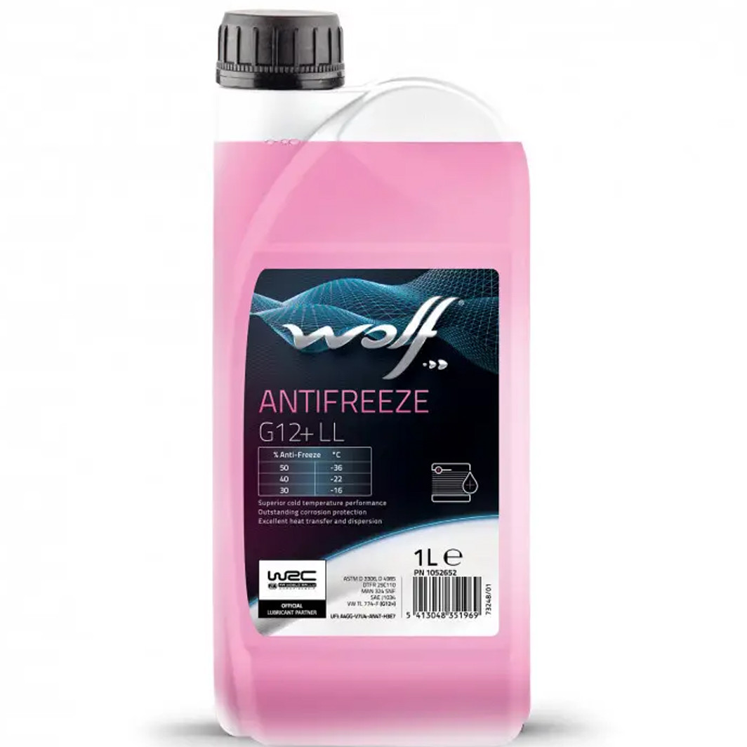 Wolf Antifreeze G12+ LL, 1 л (1052652) концентрат антифризу, фото 1