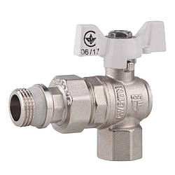 Кран кульовий "Американка" SD Forte 3/4" з антипротіканням кутовий SF223W20