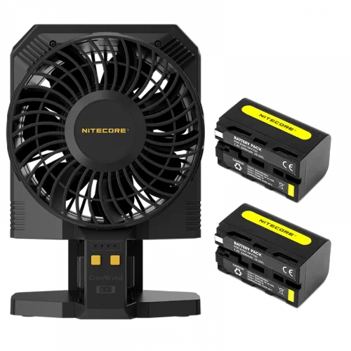 Вентилятор для фотостудії Nitecore CW30 + 2 акумулятори NP-F750 5200mAh комплект