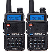 Комплект 2шт Рація Baofeng UV-5R до 5 км 1800 мАг / Тактична рація / Військова радіостанція
