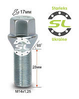 Болти колісні M14x1,25 – 28 мм.; Конус Цинк, ключ 17 (Starleks bk47) (BMW (X5-E70,F15; X6-E71,F16); Mini) -