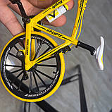 Пальчиковий велосипед у масштабі 1:8, 19х12см / Модель гірського велосипеда з металу / Фінгербайк, фото 5
