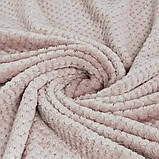 Плед двоспальний 200×150см, Бежевий / Покривало на ліжко / Плед на ліжко / Плед покривало, фото 3