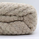 Плед двоспальний 200×150см, Бежевий / Покривало на ліжко / Плед на ліжко / Плед покривало, фото 6