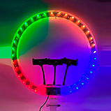 Кільцева лампа RGB (56см) + 3 тримача + Пульт, від мережі, 3D-56 / Лампа для тік ток / Селфі лампа, фото 5