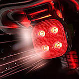 Велосипедний ліхтар задній габаритний, FY-328-4LED / Велоліхтар з функцією стоп-сигналу / Велофара, фото 2