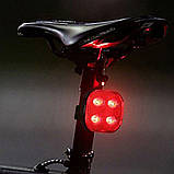Велосипедний ліхтар задній габаритний, FY-328-4LED / Велоліхтар з функцією стоп-сигналу / Велофара, фото 5