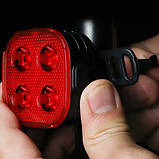 Велосипедний ліхтар задній габаритний, FY-328-4LED / Велоліхтар з функцією стоп-сигналу / Велофара, фото 7