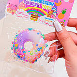 Іграшка антистрес Пончик, LD-3, Фіолетовий / Сквіш іграшка / Таба сквіш / Сквіш антистрес, фото 2