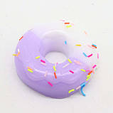 Іграшка антистрес Пончик, LD-3, Фіолетовий / Сквіш іграшка / Таба сквіш / Сквіш антистрес, фото 3