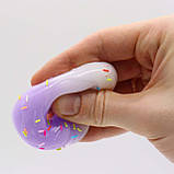 Іграшка антистрес Пончик, LD-3, Фіолетовий / Сквіш іграшка / Таба сквіш / Сквіш антистрес, фото 4