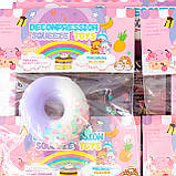 Іграшка антистрес Пончик, LD-3, Фіолетовий / Сквіш іграшка / Таба сквіш / Сквіш антистрес, фото 6