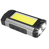 Велосипедний ліхтар, магніт, USB, 501-2XPE+COB / Велофара з водозахистом / Велоліхтар / Ліхтарик на велосипед, фото 7