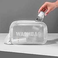 Косметичка органайзер WASHBAG (26×16×8см), Білий / Косметичка жіноча / Сумка косметичка
