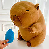 М'яка іграшка Капібара з інерційною сопелькою 90см / Капібара плюшева / Плюшева іграшка, фото 4