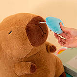 М'яка іграшка Капібара з інерційною сопелькою 90см / Капібара плюшева / Плюшева іграшка, фото 6